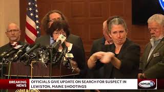 Officials provide update on search for suspect in Lewiston, Maine mass shootings