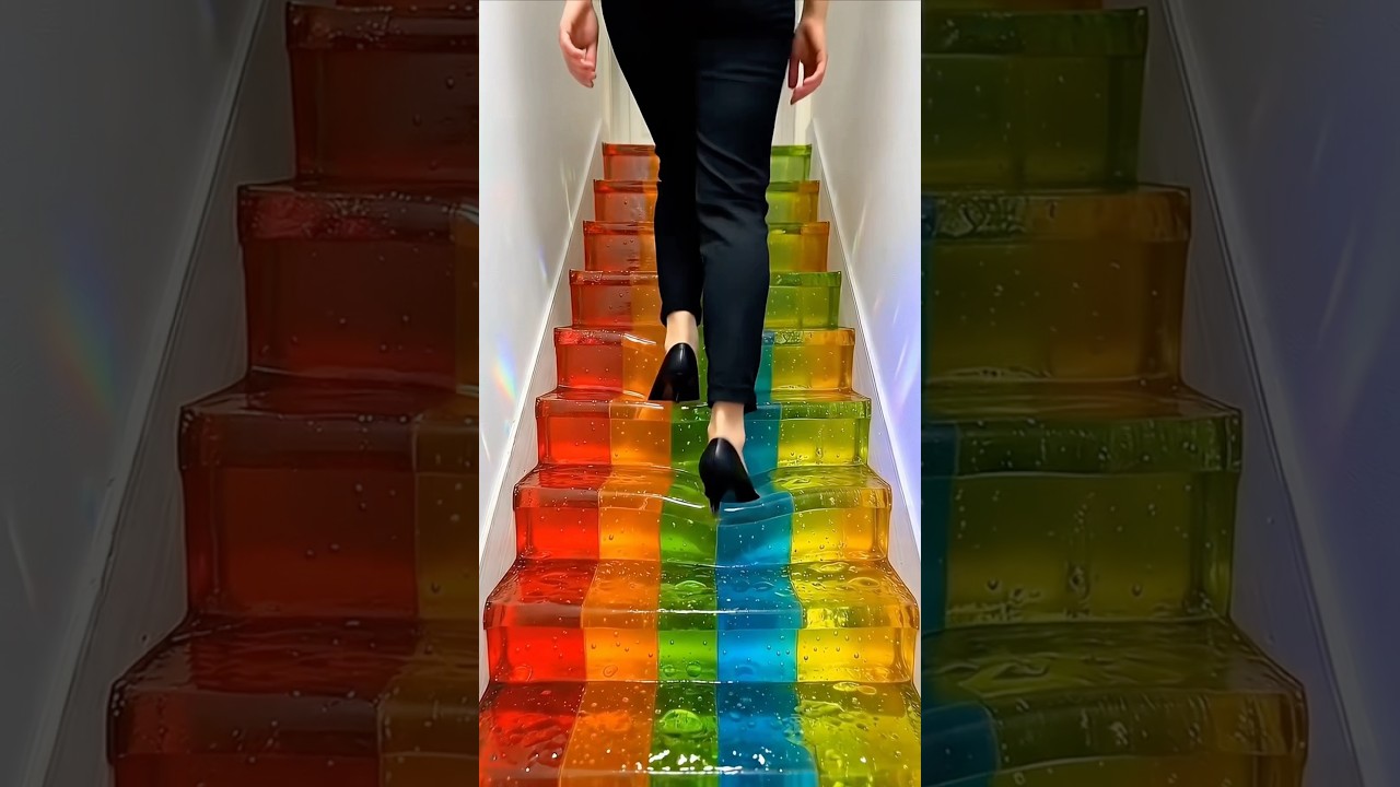 Colorful candy stairs 🤪🍭