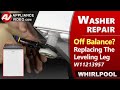 Washer Off Balance loads -  Leveling Leg issues - Diagnostic &amp; Repair by Factory Technician