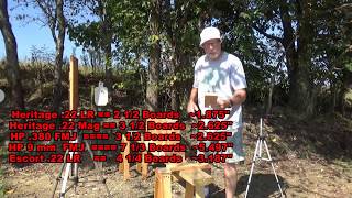 Penetration Thru Pine 22 22 Mag 380 and 9 mm 17 HMR