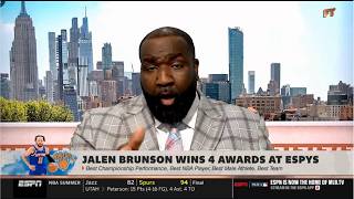 FIRST TAKE | ‘TAKING OVER THE WORLD’ - Perk reacts to Jalen Brunson winning 4 awards at ESPYS