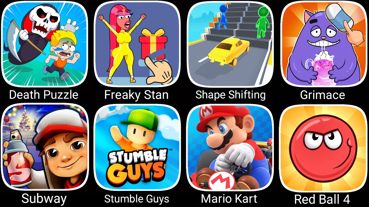 Gramic Monster Scary survival,Kick The Buddy,Minecraft,Emoji Puzzle,Survival Story,Bowmasters,HCR 2