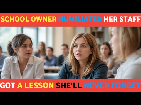 "Wealthy School Owner Humiliated Her Staff—Until One Day She Got a Lesson She'll Never Forget"