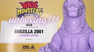 Spiral Studios, Tyg Toy, Vinyl Monster Archive Godzilla 2001 Lavender Edition - Unboxing, Showcase