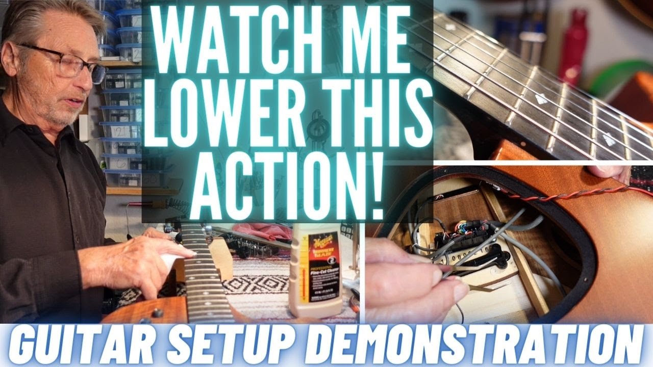 Watch How I Clean & Lower The Action On This Guitar | Guitar Setup Demonstration