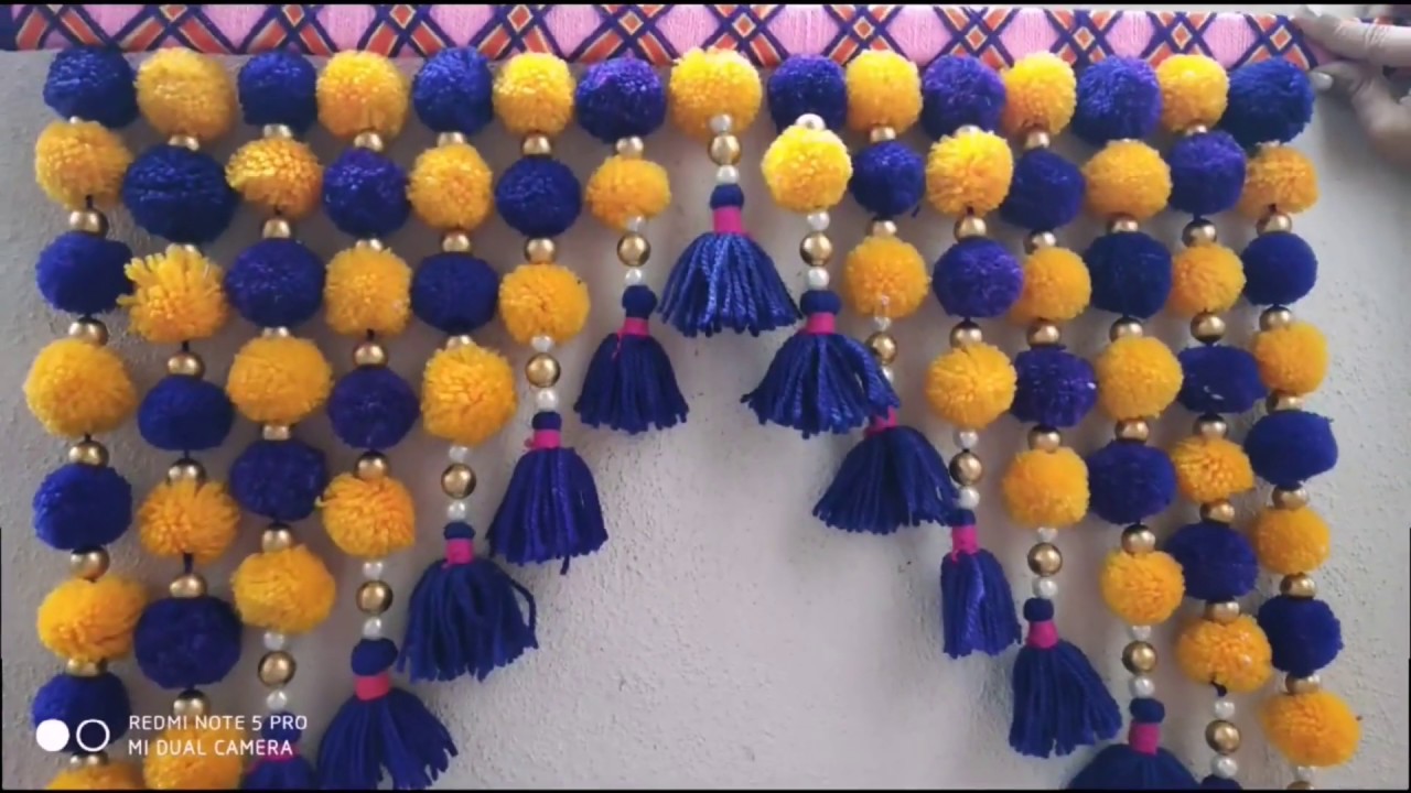 amazing woolen pom pom toran //pom pom door toran woolen toran