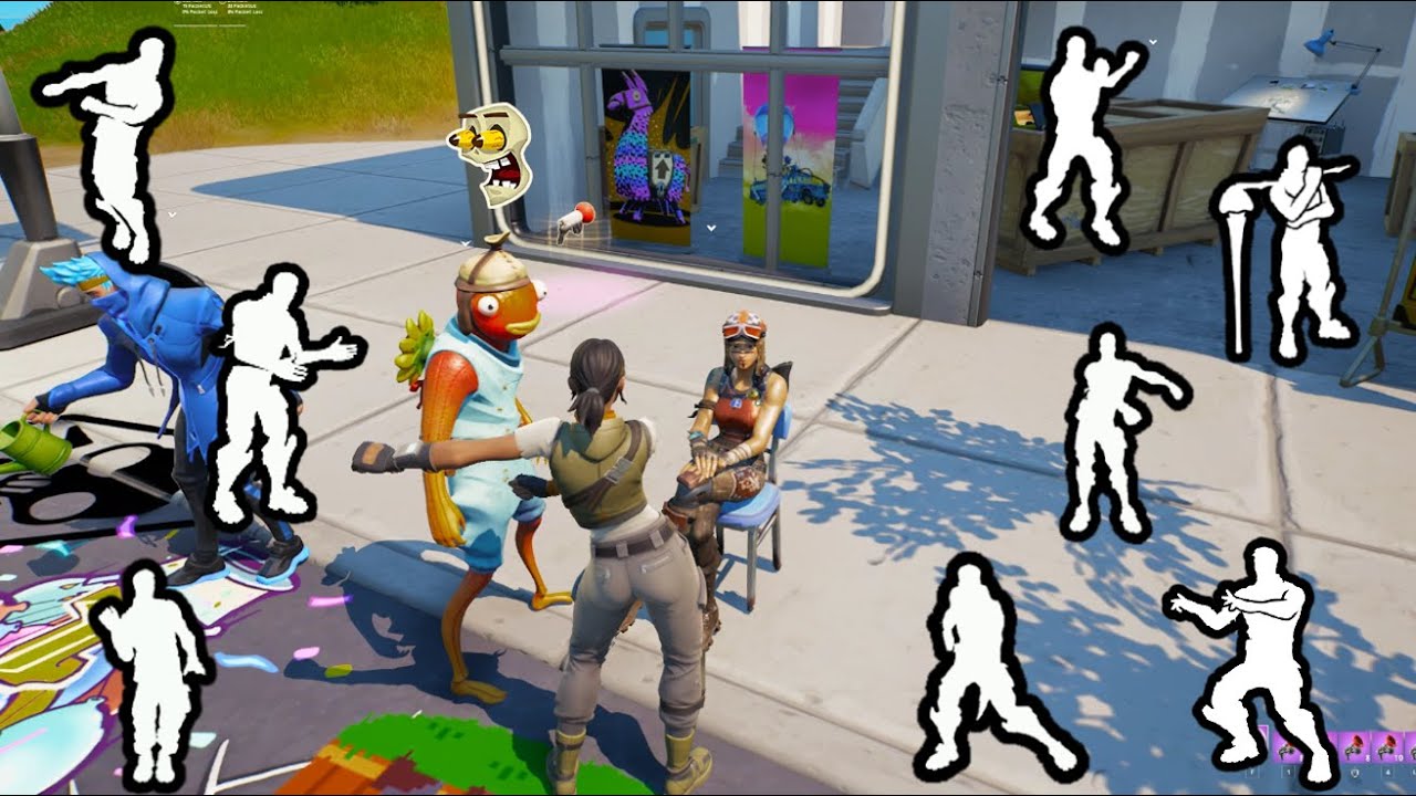 Default Skin Flexing Rare emotes..😳 ( Party Royale )