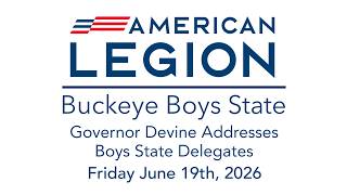 2026  Governor Mike DeWine Addresses The Delegates of Buckeye Boys State