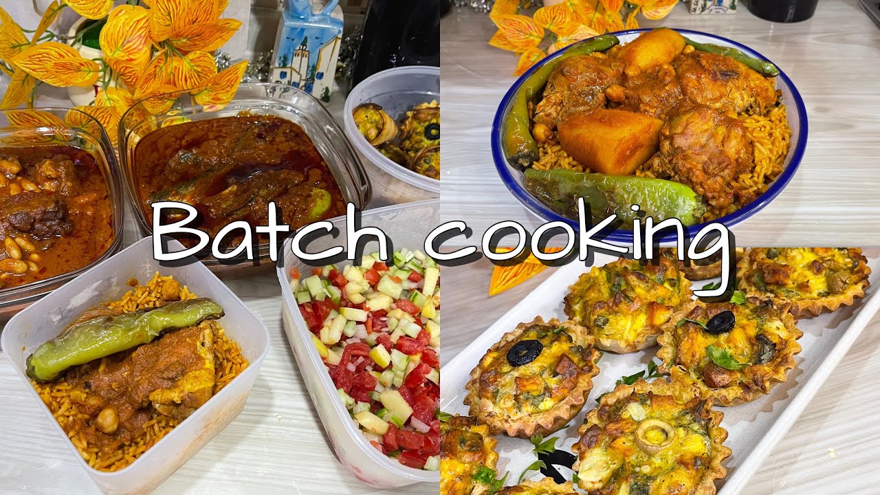 باتش كوكينغ جديد متنوع و سهل التحضير يرتحك مالوقفة فالكوجينة 👌😋Batch cooking 🧑‍🍳