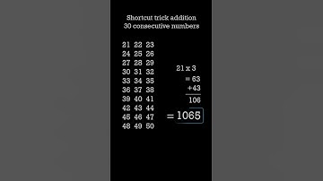 Shortcut trick addition 30 consecutive numbers.  #shorts  #maths #tricks
