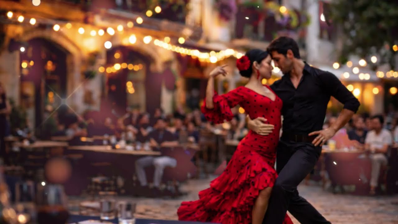 Spain Café Ambience | Warm Evenings & Peaceful Plaza Sounds