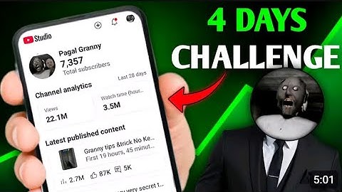 4 DAYS challenge (shoking Result)How To Grow Gaming Channel From 0 subscribe #2millionviews 😀 👍 😉 