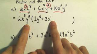 Factoring Using the Great Common Factor, GCF - Example 1