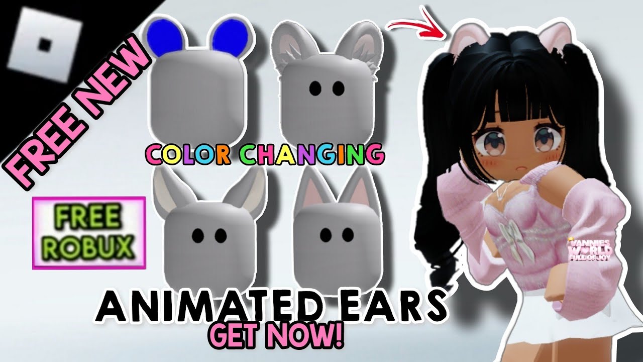 [HURRY FREE] GET NEW *ANIMATED* COLOR CHANGING EARS ON ROBLOX 🤯😍 - YouTube