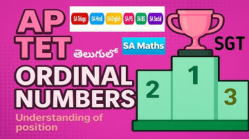 Ordinal Numbers Understanding of Position I 2025 AP TET SA SGT English Paper 1A 1B 2A 2B NewSyllabus