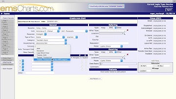EMScharts Login:Call Info 1