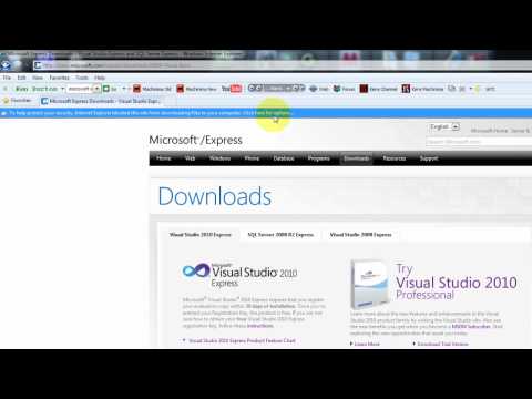 Microsoft Visual Express: Tutorial 1: Downloding  (HD, Voice)