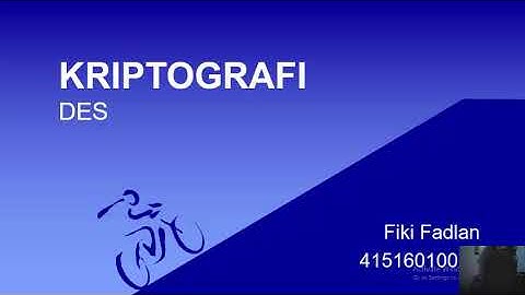 Kriptografi DES (Data Encryption Standar)