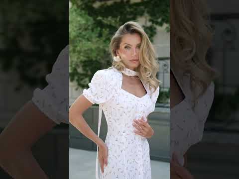 Плаття " Флора" арт. 756, білий, видео 1