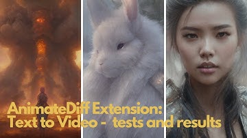 AnimateDiff Extension : Text to Video -  tests and results
