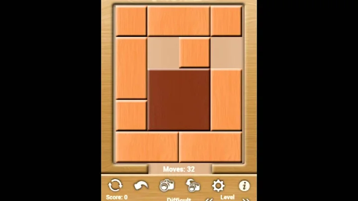 Klotski Difficult Level 27 of 68 Par solution