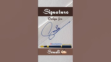 Signature design for Sonali ✍🏻 #calligraphy #signature #signaturelogo #youtubeshorts
