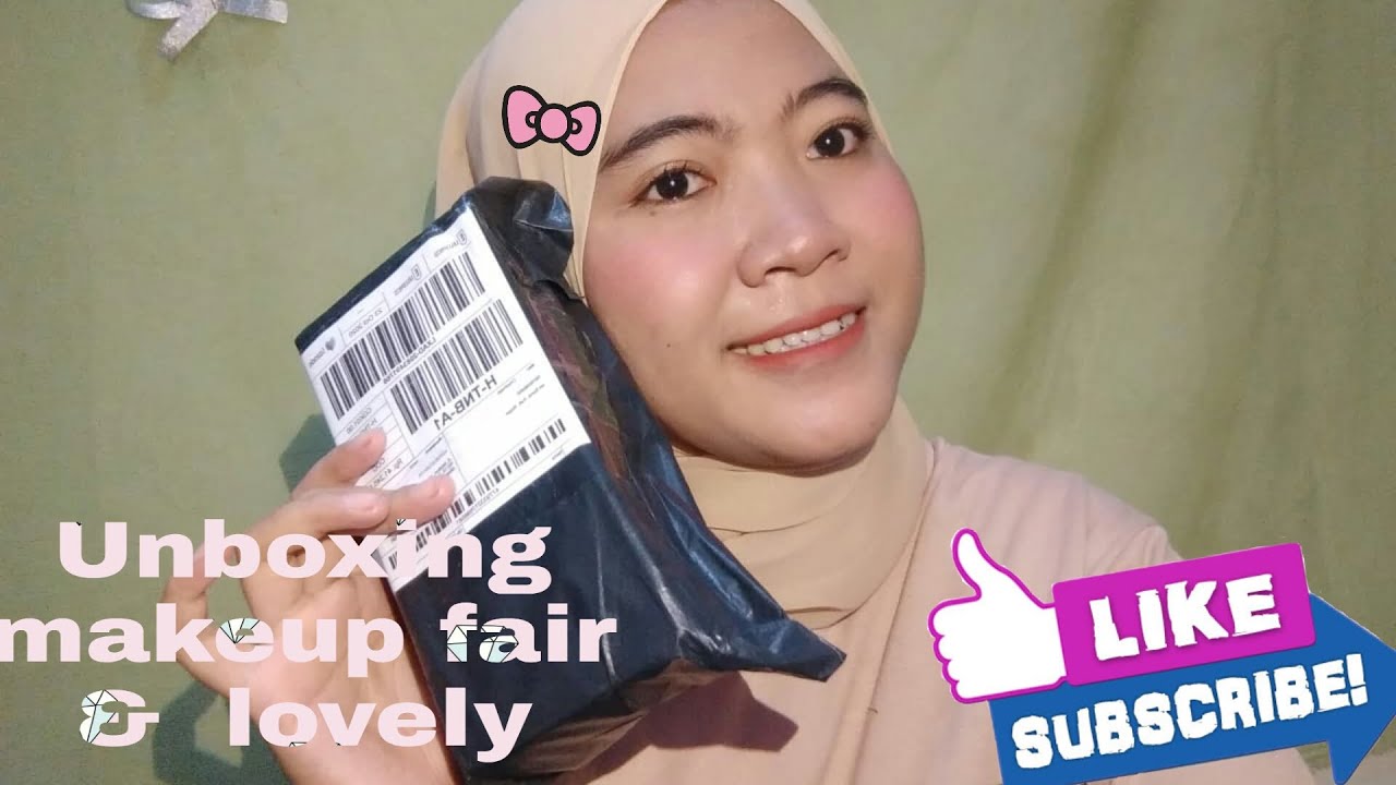 UNBOXING MAKEUP FAIR & LOVELY       BEDAK + KRIM SIANG MALAM + SABUN PEMBERSIH,  MURAH.