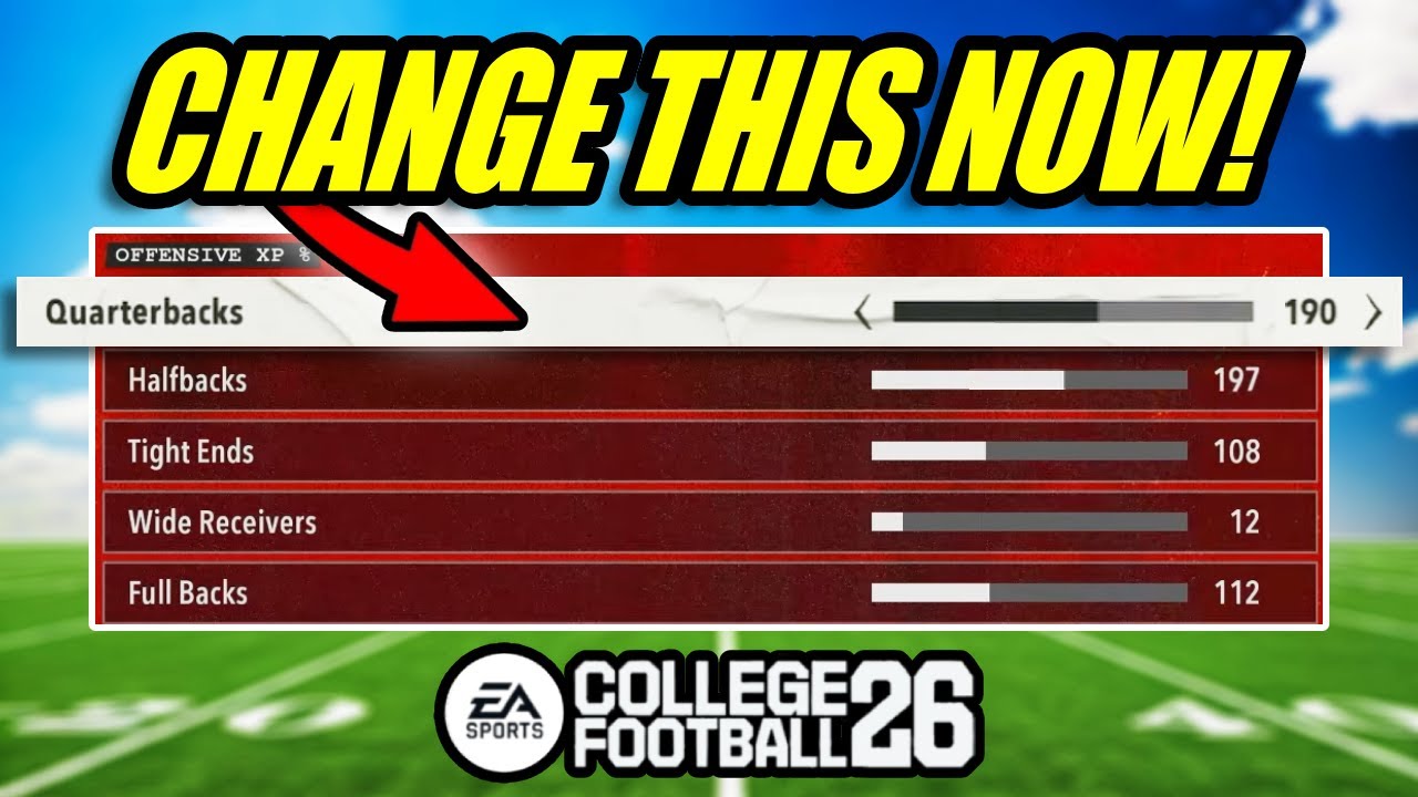 Most Realistic Dynasty Setting Sliders For CFB 26 YouTube