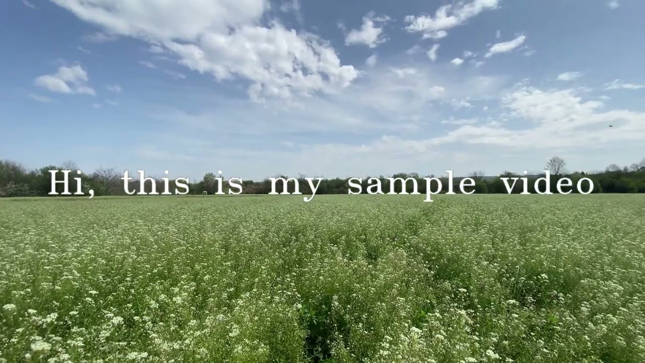 A sample video made for my video editing career