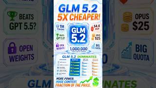 New GLM 5.2 Model - 1M Tokens, Open Weights & 5X Cheaper Than Opus
