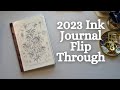A little flip of my ink journal  2023 ink swatches