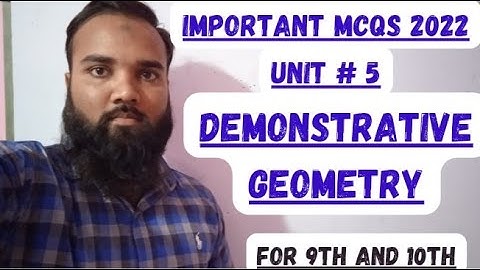 Class 10 Important MCQs Unit#5 (Demonstrative Geometry) | Practical Centre Important MCQs class 10