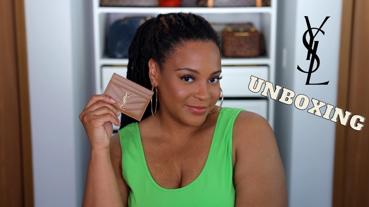 YSL CARD HOLDER UNBOXING: TWO COLORS (FOG & NUDE BEIGE) 