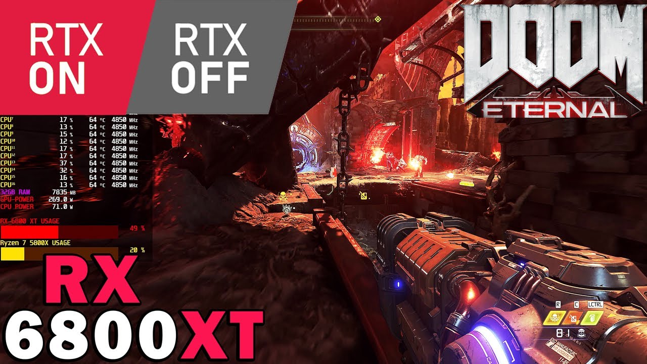 DOOM Eternal | Ray Tracing ON/OFF | RX 6800 XT | Ryzen 7 5800X | 4K ...