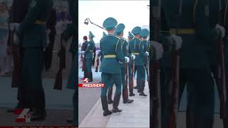 Президента Турции Эрдогана тепло встречают в аэропорту Астаны  #президентказахстана #токаев