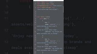 React Native App Intro Slider 👌👌👌👌 | #shorts #viral #react #ytshorts | Dz Coding Platform