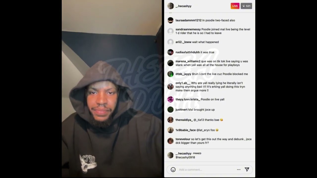 #PLAYBOYS CASHY IG LIVE EXPRESSING FRUSTRATION WITH MAL & MAL/ POODIE ON LIVE AFTER #nttv #theteaduh