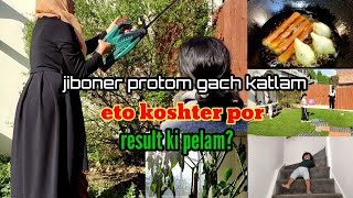 Finally Amar garden clean korlam || jiboner proton gach katlam London eshe#cookwithfahmina #vlog