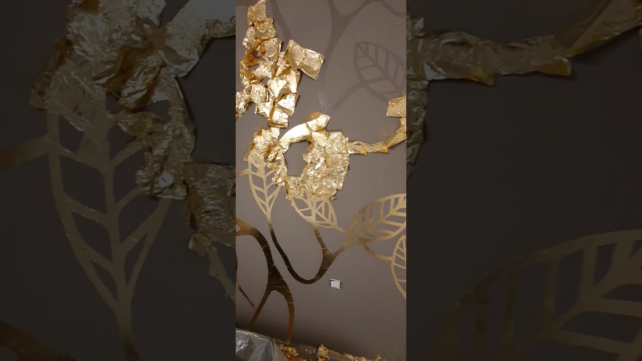 Come Applicare La Foglia Oro Sul Muro Applicazione foglia oro - YouTube