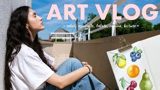 ARTIST DIARIES 🍒 // Retour du soleil, aquarelle, livre et cuisine