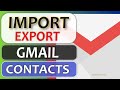 How to import and export gmail contacts