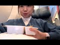 Airplane Food Vlog | I&#39;m going to Korea! | 기내식 먹방 브이로그 | 저 한국 가요! | MINEE EATS