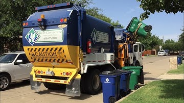 WC Labrie Automizers Collecting Old IESI Trash Carts