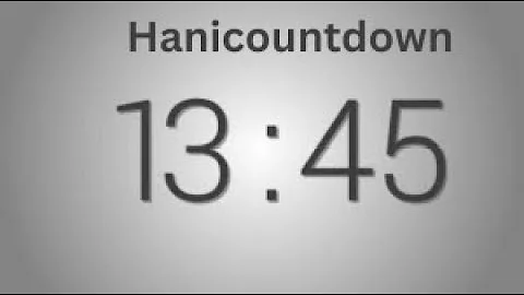 13 Minutes 45 seconds countdown Timer   Beep at the end   Simple Timer thirteen min forty five sec