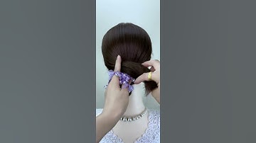 Chỉ 1 dây thun – búi tóc xinh như Hàn Quốc 🇰🇷💁‍♀️ #hairtutorial #daugoidau