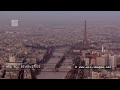 Aerial Footage by dusk / Paris West Side district Muette and Passy