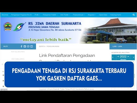 RS JIWA DAERAH SURAKARTA MEMBUKA LOWONGAN KERJA GAES DI TAHUN 2022 YUK CEK