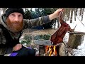 Critter Singed Cooked On a Rock (burning the hair off)! | ASMR (Silent)
