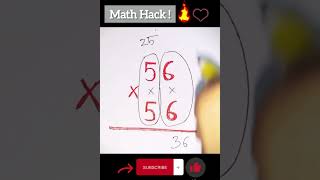 Fast Multiplication Trick | Math Hack | Interesting math tricks #maths  #shorts  #magic #treanding