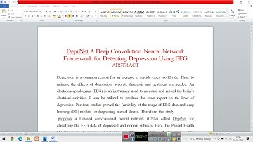 Deprnet a deep convolution neural network framework for detecting depression using eeg